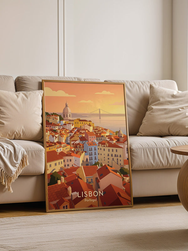 Lissabon Sonnenuntergang Vintage