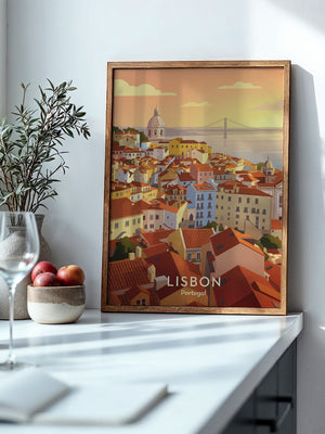 Lissabon Sonnenuntergang Vintage