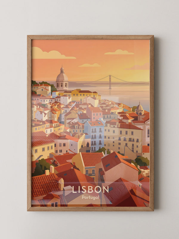 Lissabon Sonnenuntergang Vintage