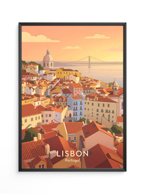 Lissabon Sonnenuntergang Vintage