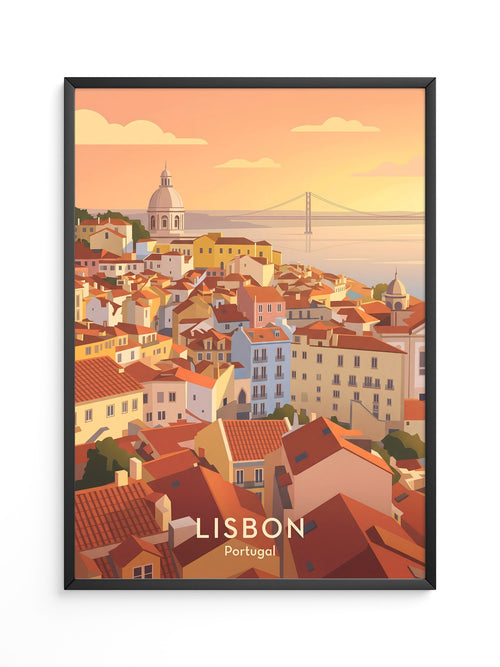 Lissabon Sonnenuntergang Vintage