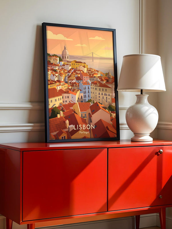 Lissabon Sonnenuntergang Vintage