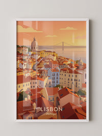 Lissabon Sonnenuntergang Vintage
