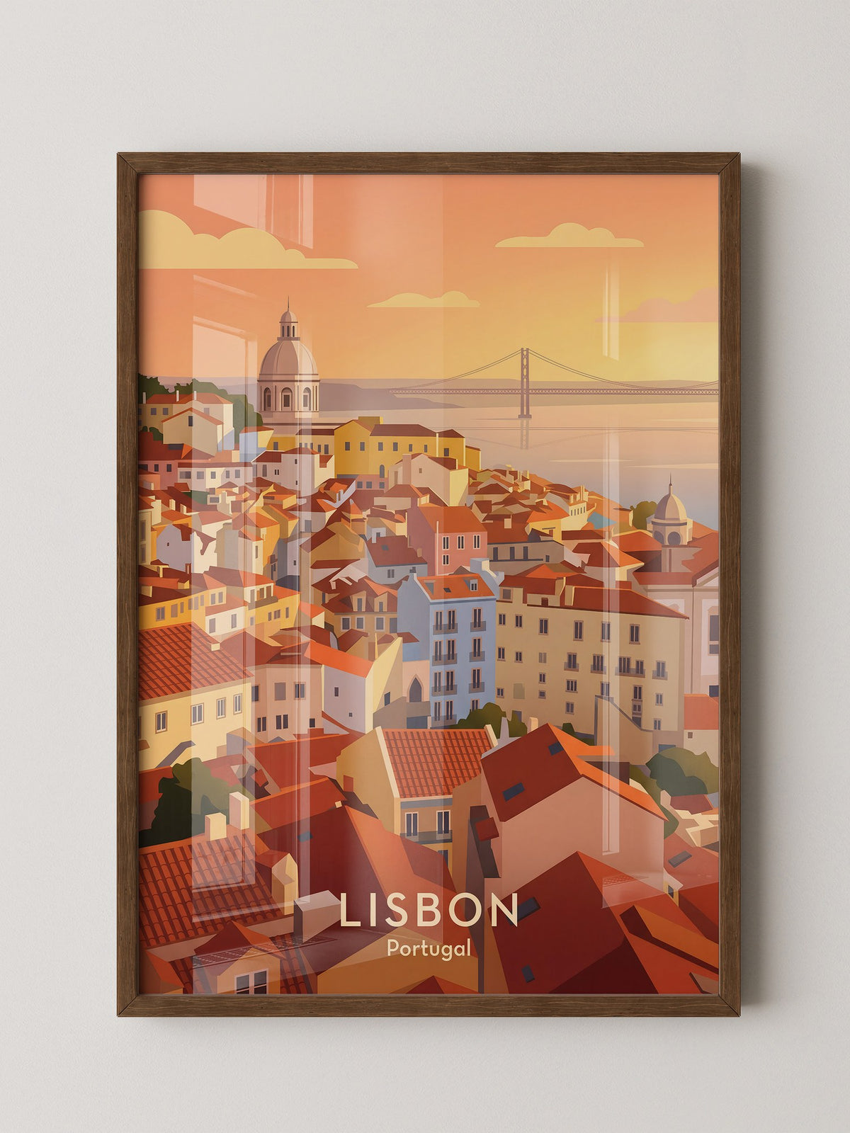 Lissabon Sonnenuntergang Vintage