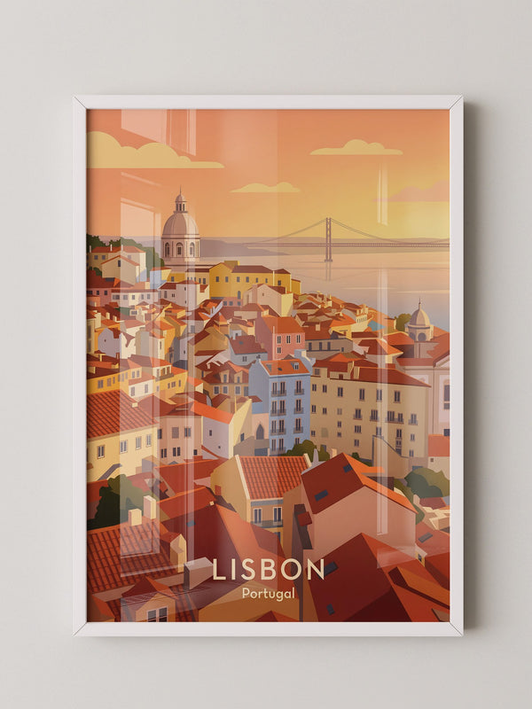 Lissabon Sonnenuntergang Vintage