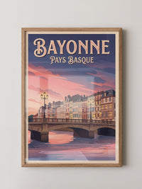 Bayonne Brücke Abenddämmerung