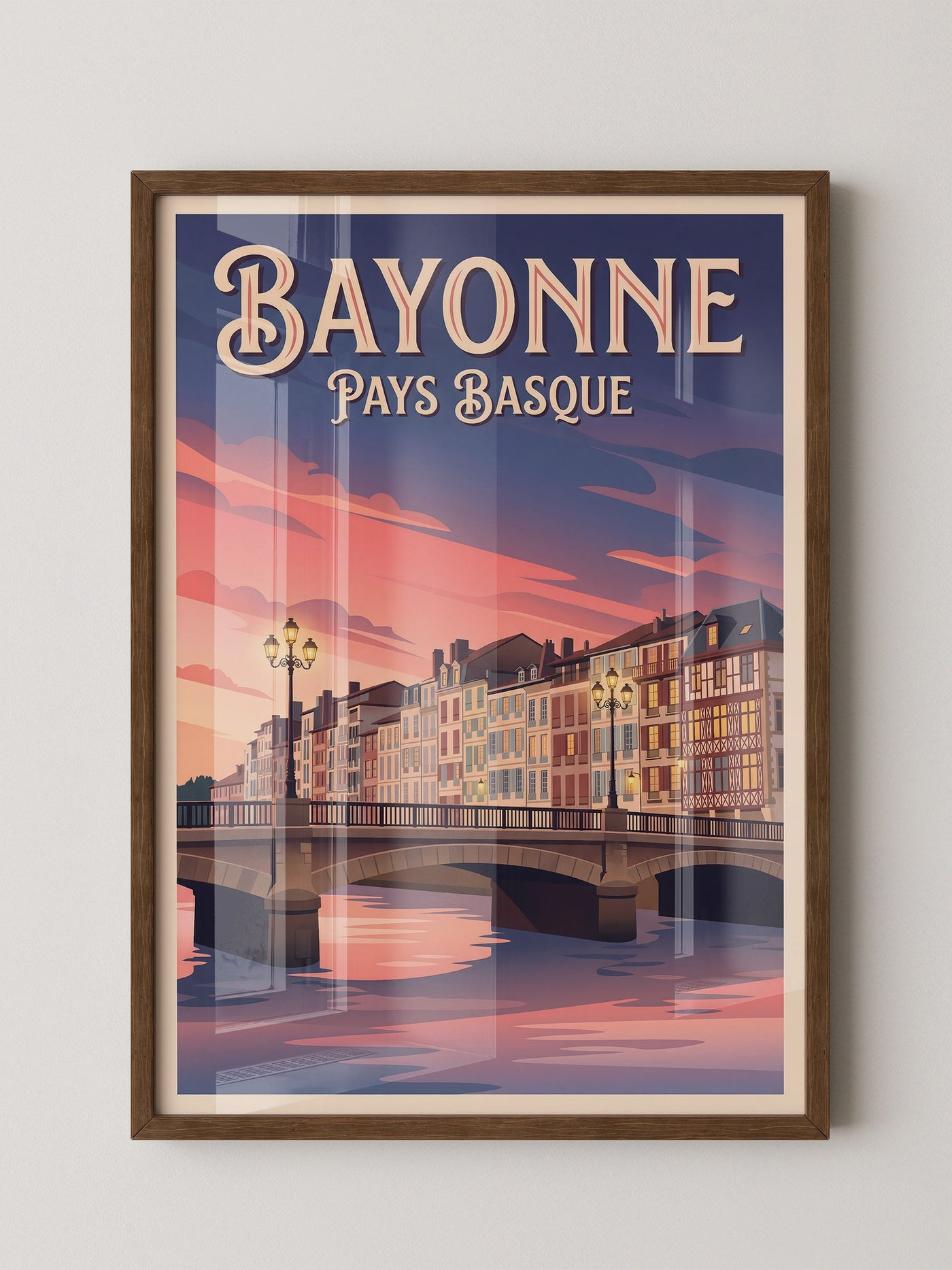 Bayonne Brücke Abenddämmerung