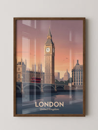 Big Ben Abenddämmerung Vintage Stil