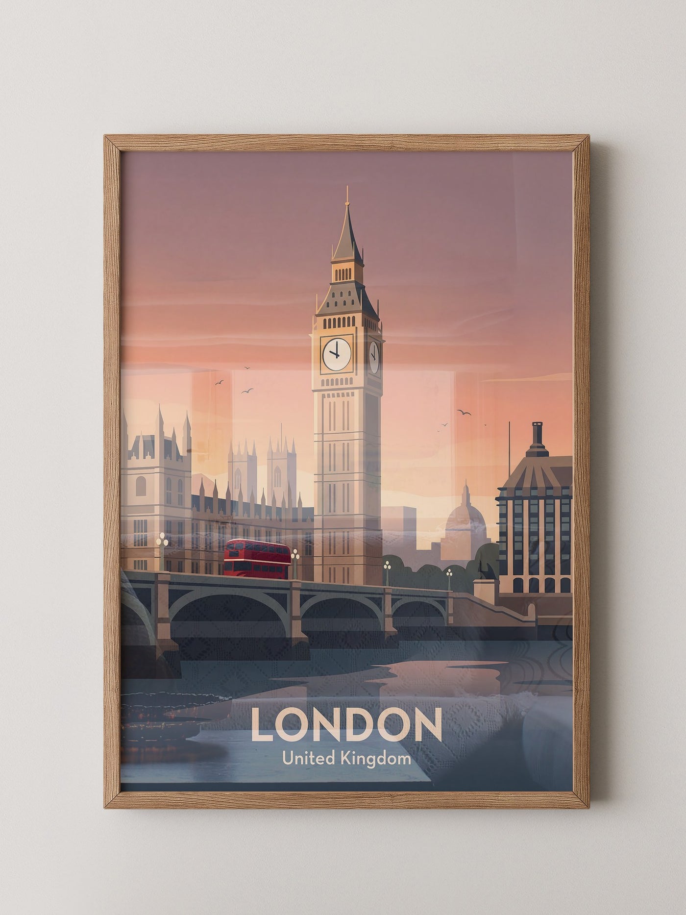 Big Ben Abenddämmerung Vintage Stil
