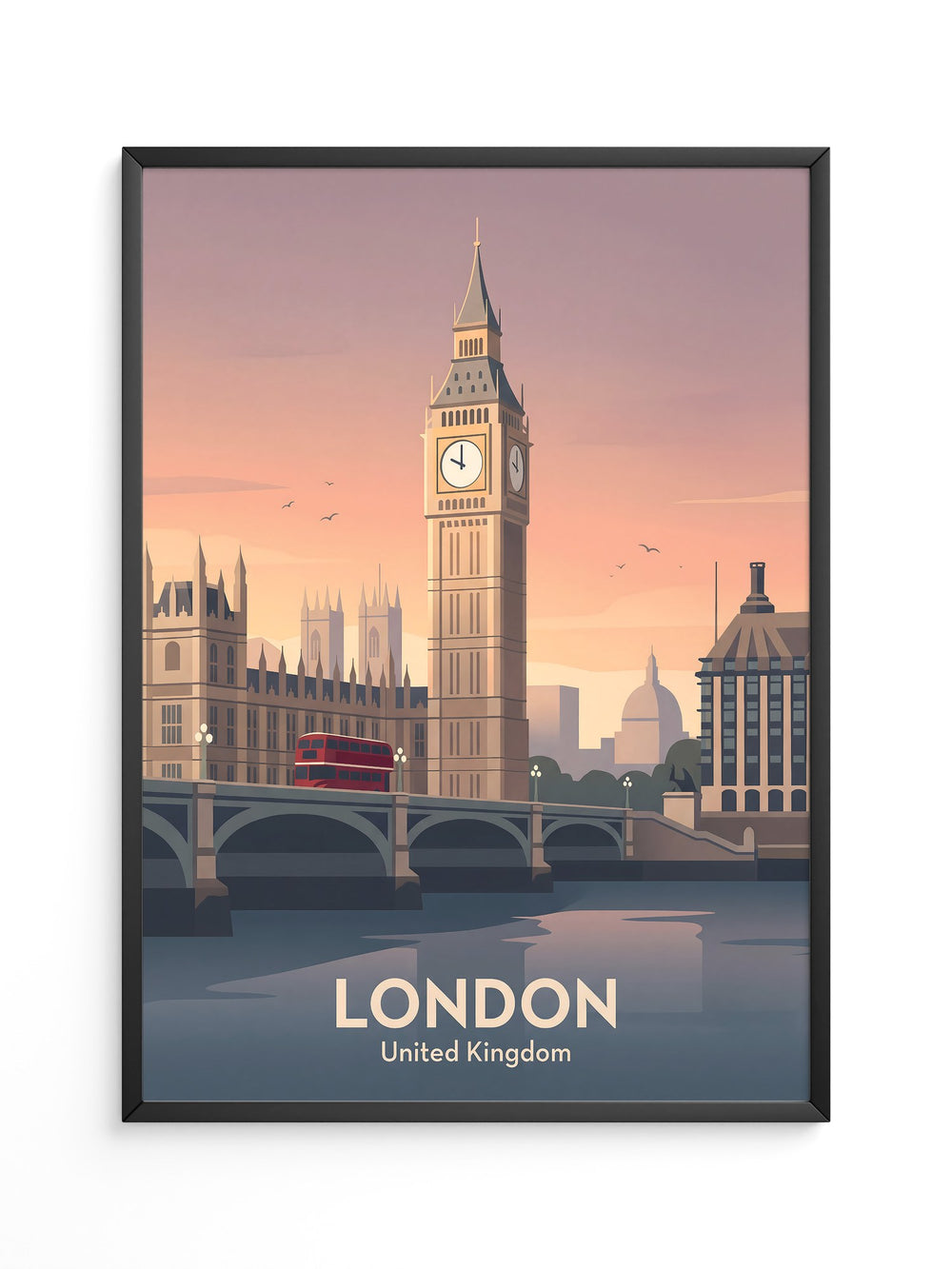 Big Ben Abenddämmerung Vintage Stil