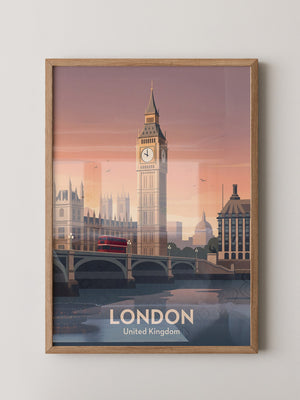 Big Ben Abenddämmerung Vintage Stil