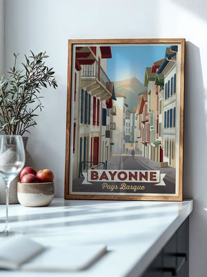 Bayonne Stadtansicht Retro-Charme