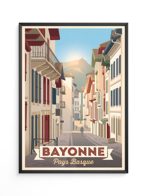 Bayonne Stadtansicht Retro-Charme
