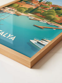 Antalya Hafen Idylle Retro-Look