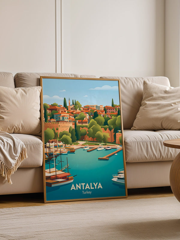 Antalya Hafen Idylle Retro-Look