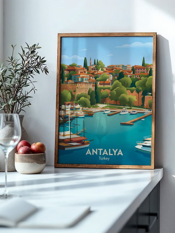 Antalya Hafen Idylle Retro-Look