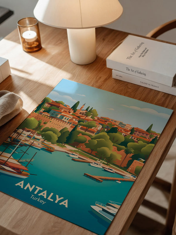 Antalya Hafen Idylle Retro-Look
