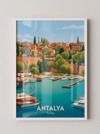 Antalya Hafen Idylle Retro-Look