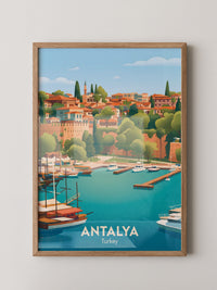 Antalya Hafen Idylle Retro-Look