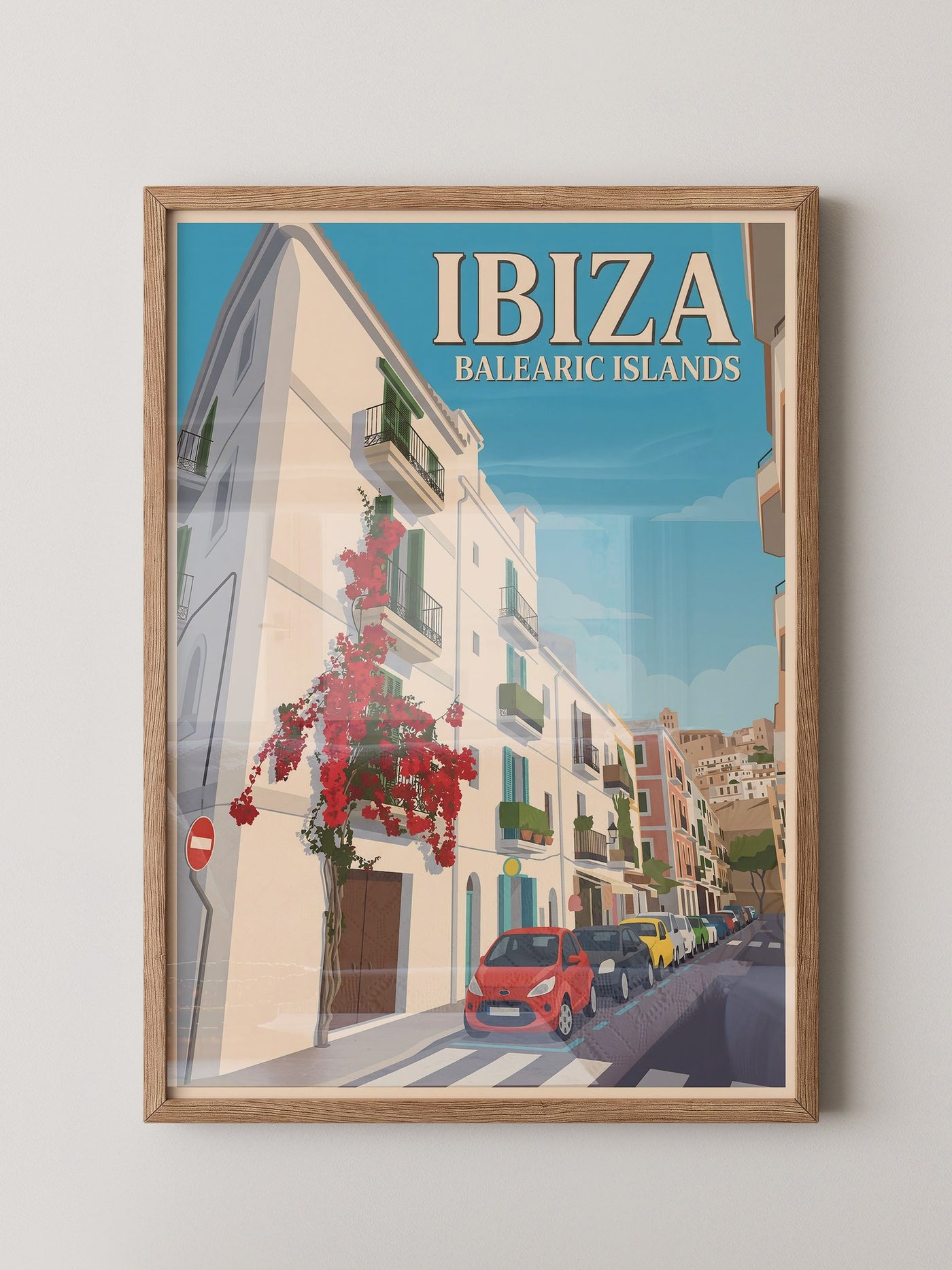 Ibiza Straßenansicht Retro-Stil