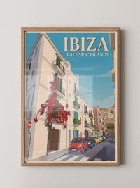 Ibiza Straßenansicht Retro-Stil