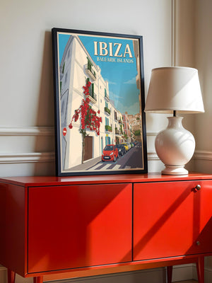 Ibiza Straßenansicht Retro-Stil