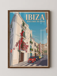 Ibiza Straßenansicht Retro-Stil