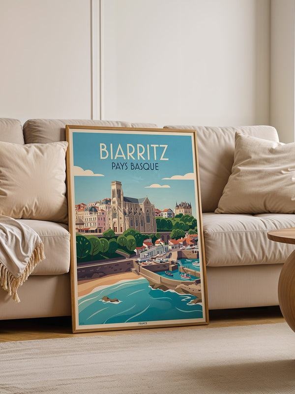 Biarritz Küste Retro-Stil