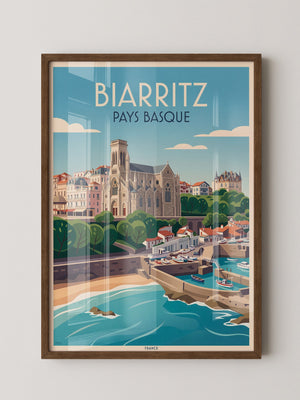 Biarritz Küste Retro-Stil