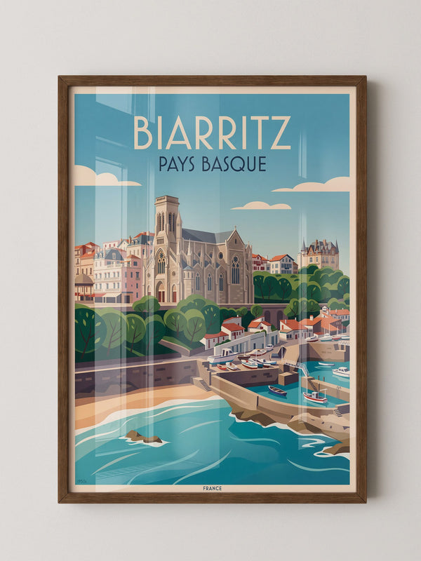 Biarritz Küste Retro-Stil