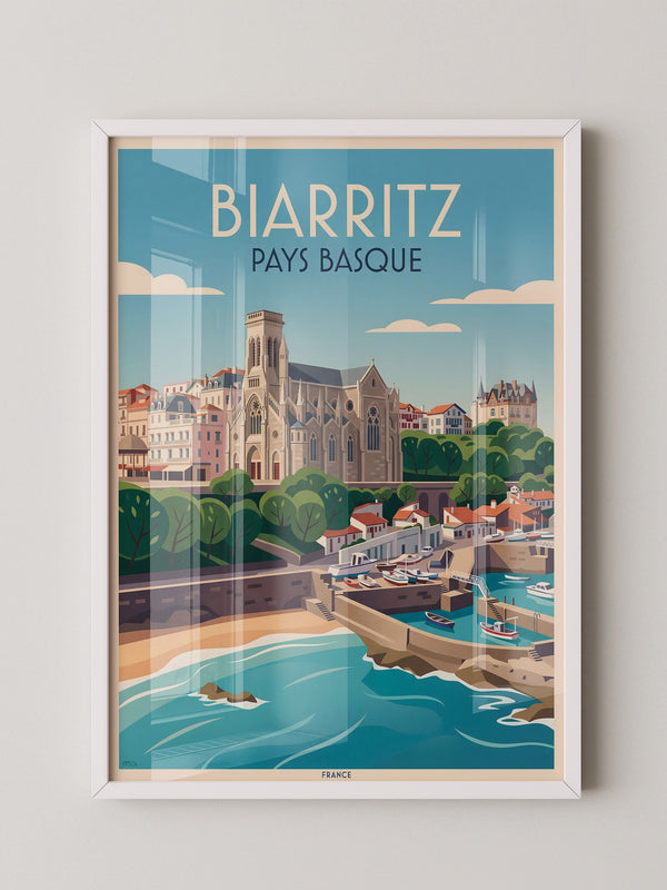 Biarritz Küste Retro-Stil