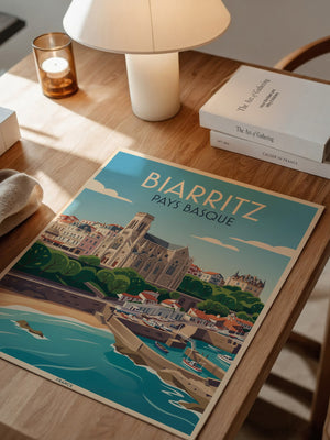 Biarritz Küste Retro-Stil