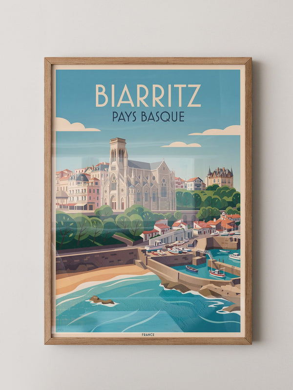 Biarritz Küste Retro-Stil