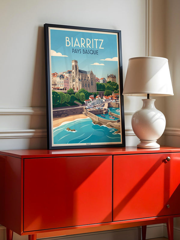 Biarritz Küste Retro-Stil