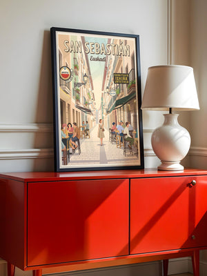 San Sebastián Gasse Retro Stil