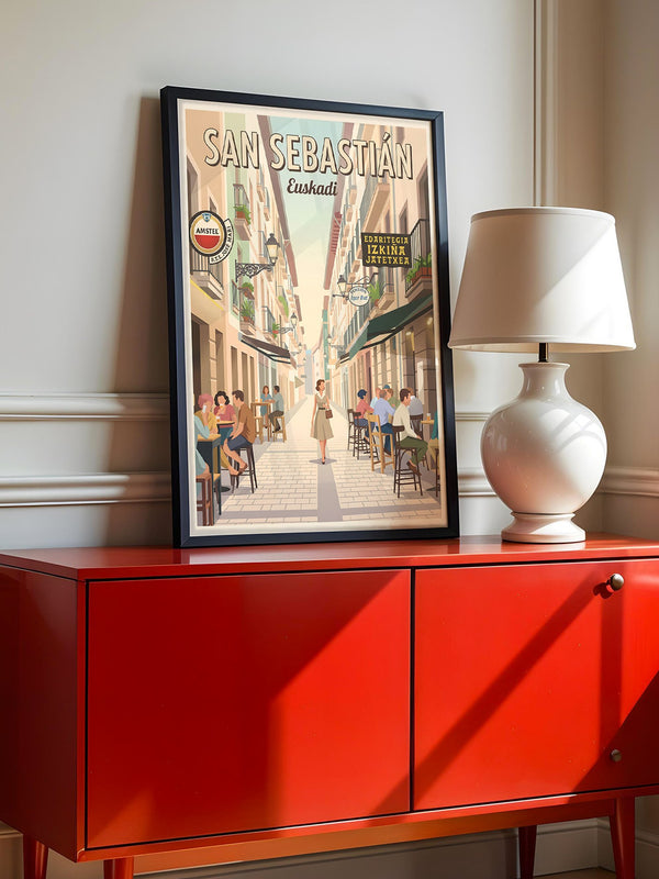 San Sebastián Gasse Retro Stil