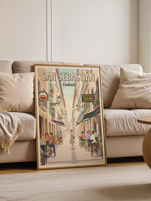 San Sebastián Gasse Retro Stil