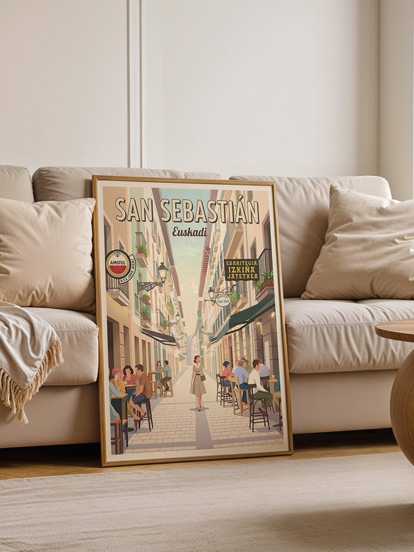 San Sebastián Gasse Retro Stil