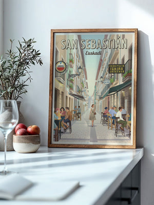 San Sebastián Gasse Retro Stil