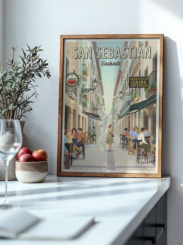 San Sebastián Gasse Retro Stil