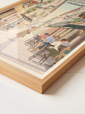 San Sebastián Gasse Retro Stil