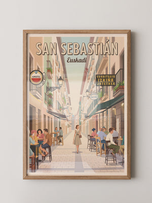 San Sebastián Gasse Retro Stil