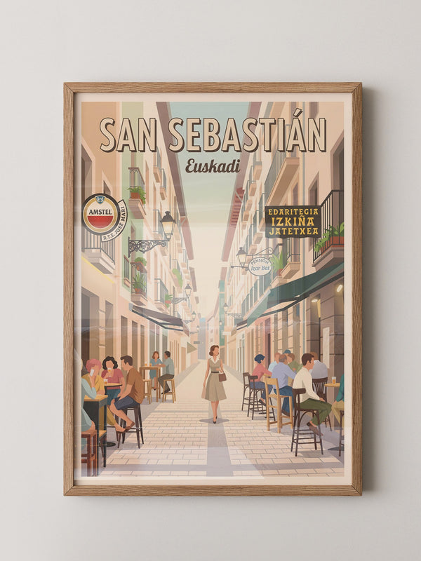 San Sebastián Gasse Retro Stil
