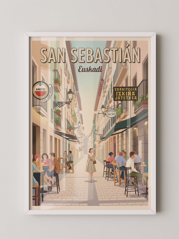 San Sebastián Gasse Retro Stil