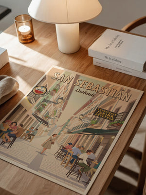 San Sebastián Gasse Retro Stil