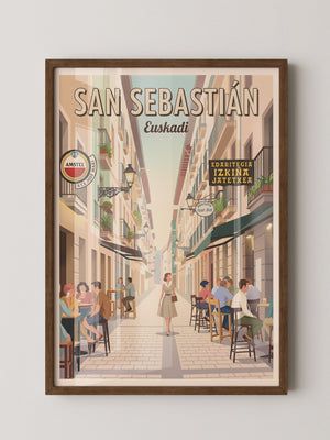 San Sebastián Gasse Retro Stil