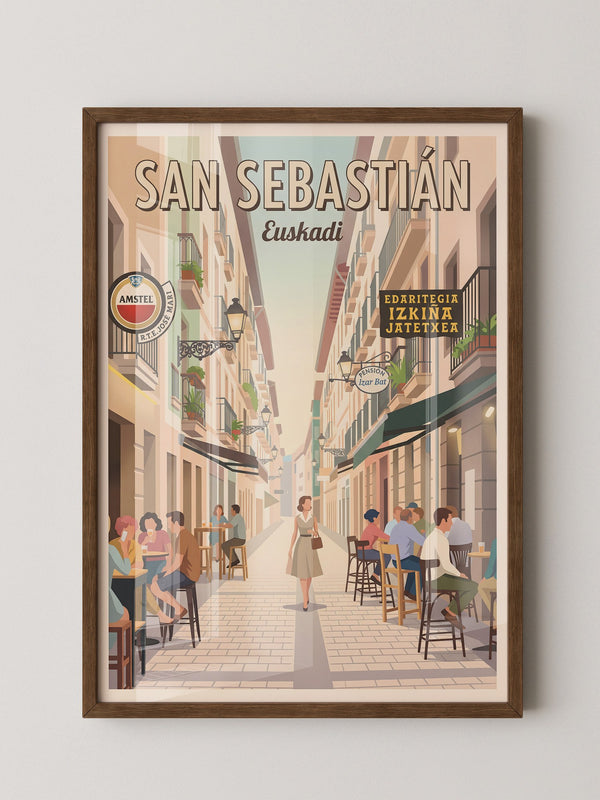 San Sebastián Gasse Retro Stil