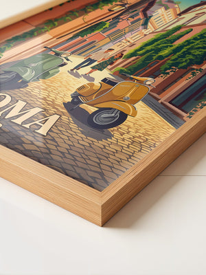 Romantische Gasse Vespa Retro-Stil