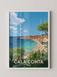 Ibiza Strand Farbenfroher Ausblick