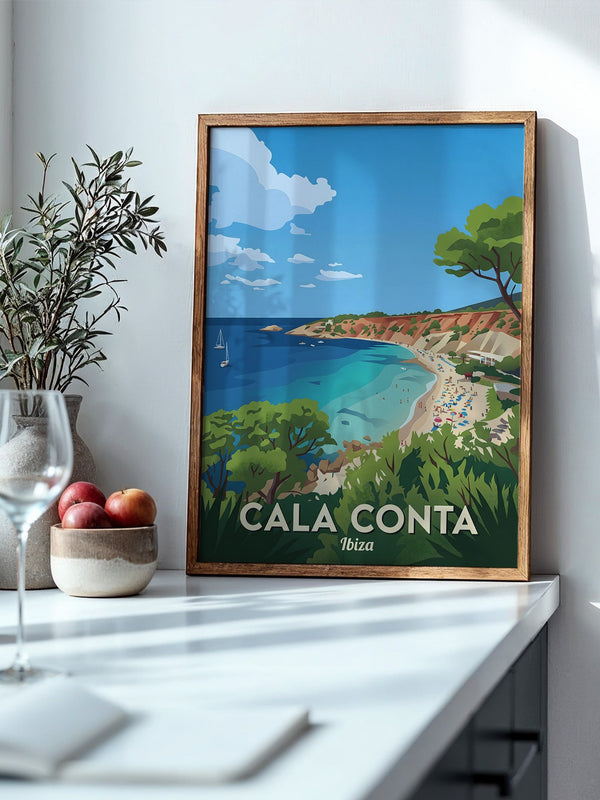 Ibiza Strand Farbenfroher Ausblick